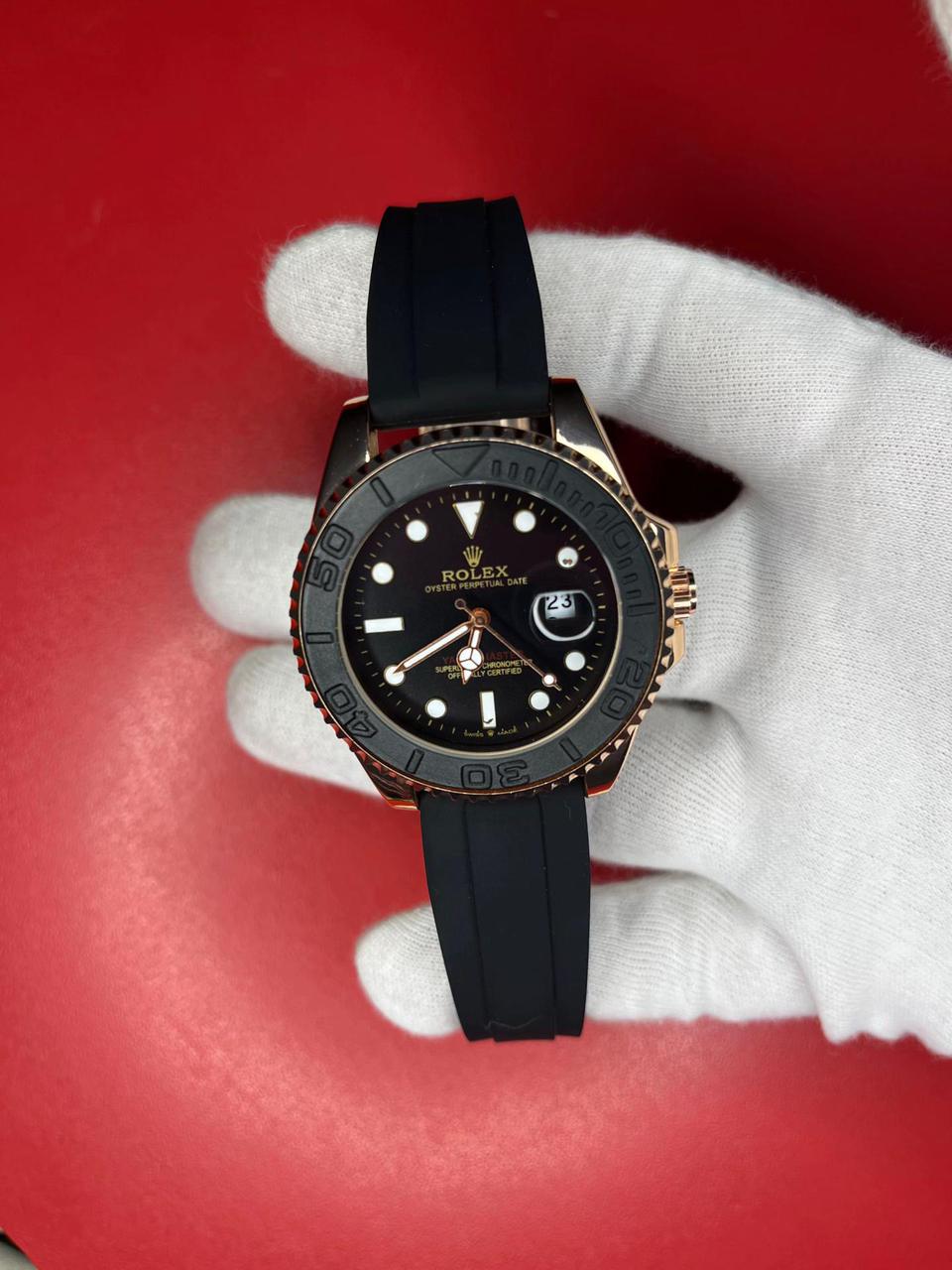 Rolex yacht Master With Sillicon Straps Watch 100% orignal with box Best Quality watch   With Rolex Box