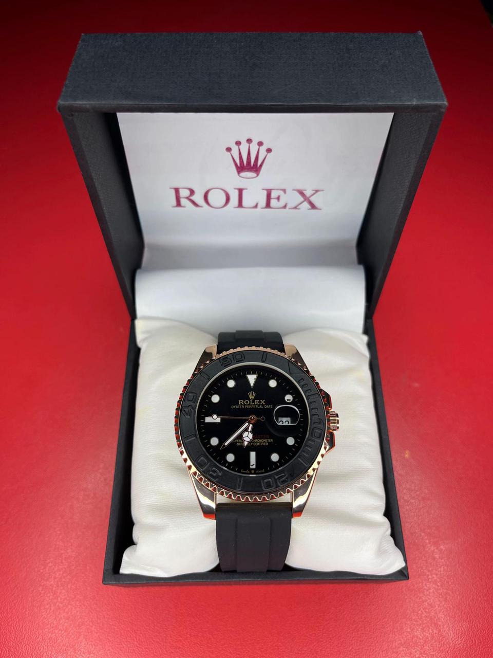 Rolex yacht Master With Sillicon Straps Watch 100% orignal with box Best Quality watch   With Rolex Box