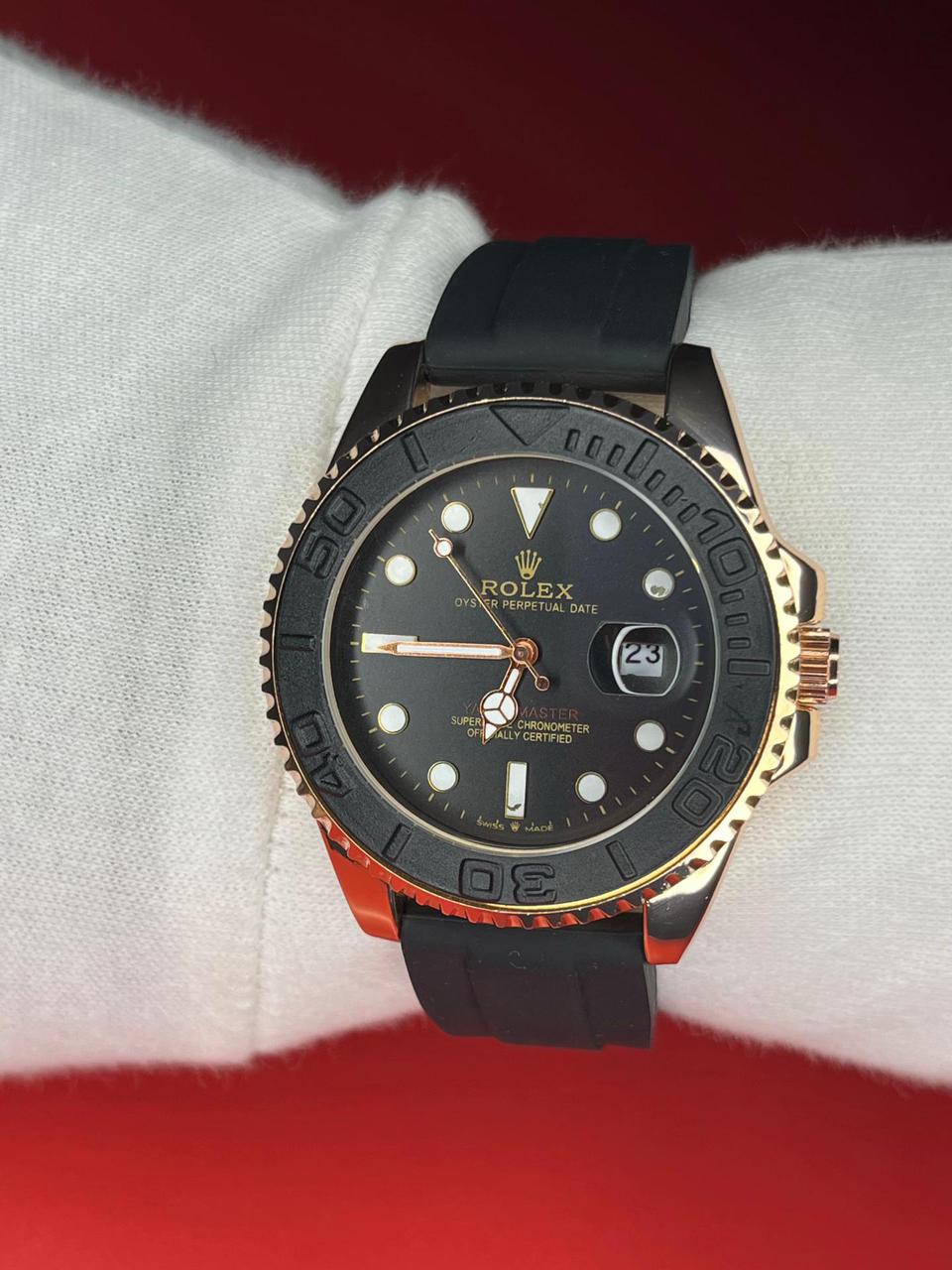 Rolex yacht Master With Sillicon Straps Watch 100% orignal with box Best Quality watch   With Rolex Box
